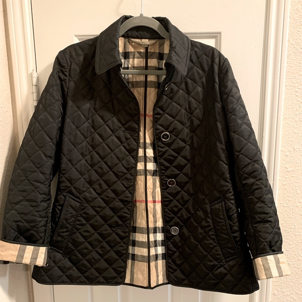 ❣️Burberry Brit ❣️quilted jacket, size Large— barely worn!